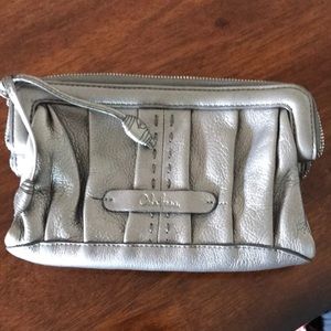 Cole hahn silver wallet with magnetic closure NWOT